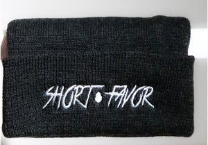 Charcoal Short Favor Beanie