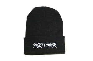 Charcoal Short Favor Beanie